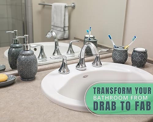 Modern 4-Piece Ceramic Bathroom Accessory Set