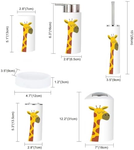 6-Piece Nursery Bathroom Set Durable Stylish