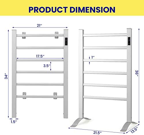 Luxury Heated Towel Rack with Timer LED Display