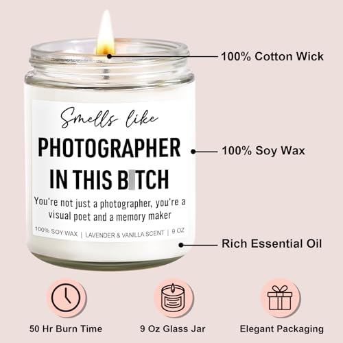 Surprise Smells Like Photographer Candle for Givers and Receivers