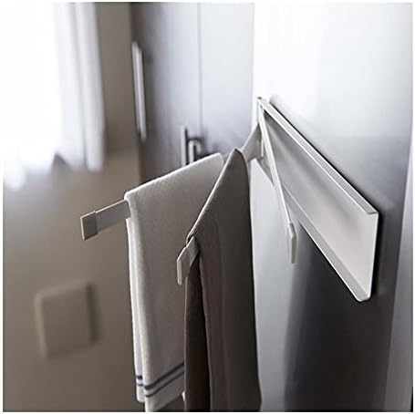 White Metal Towel Rack Wall Mounted Hanger Holder Bar