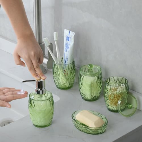 Green Bathroom Accessories Set 5pcs