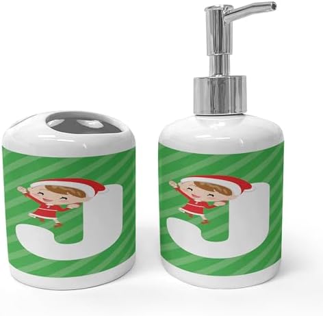 JHappy Ceramic Toothbrush Soap Dispenser Set