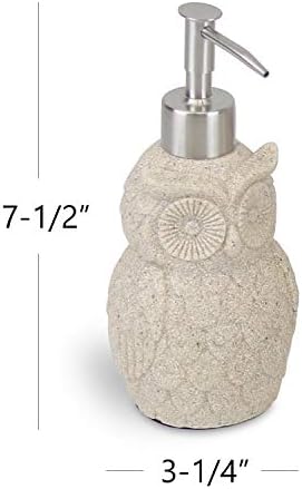 Evelyne Owl Resin Sandstone Bathroom Accessory Set