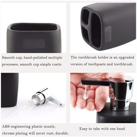 OXOAMP 5-Piececeramic Matte bathroomDispenser set