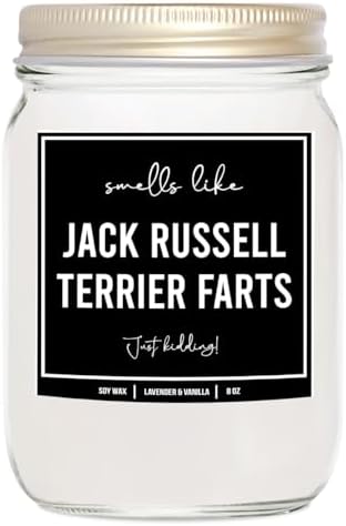 Jack Russell Terrier Candle 8oz Mahogany