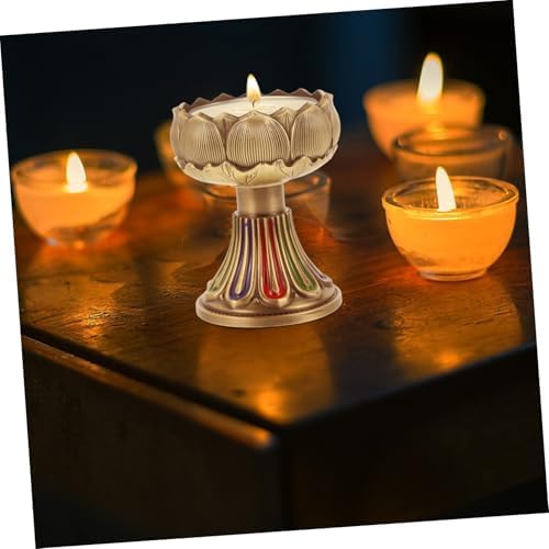 Buddhist Lotus Tea Light Candle Holder for Altar and Temple