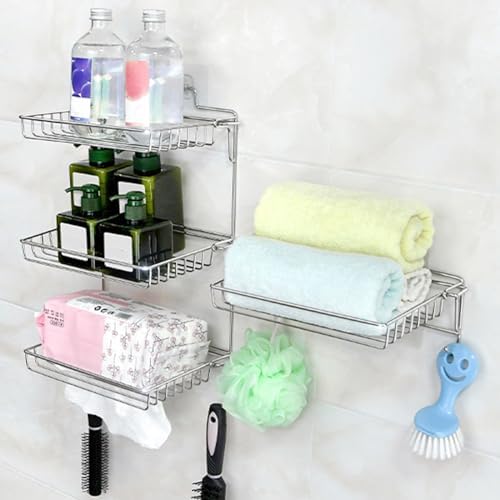 Secure Folding Organizing Rack for the Bathroom