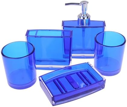 Modern Bathroom Accessory Set Blue-5