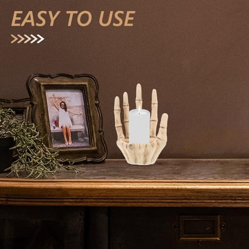 Gothic Skull Hand Candle Holder for Halloween