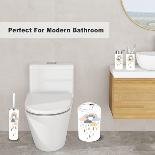 Cute Sky Clouds Bathroom Accessory Set 6 Piece
