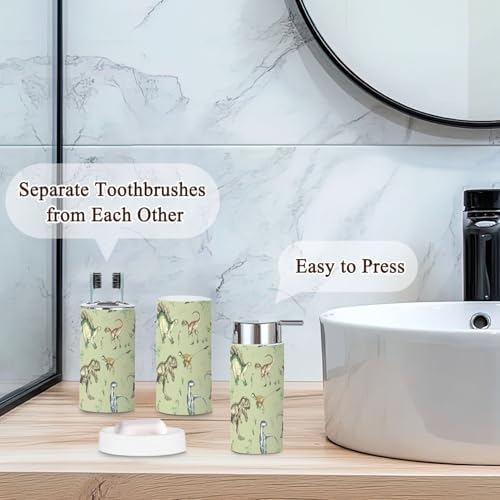 Dinosaur Pattern Bathroom Accessories Set 6 Pcs vol II
