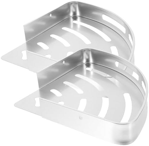 1Set Adhesive Shower Organizer Shelves for Shampoo and Conditioner