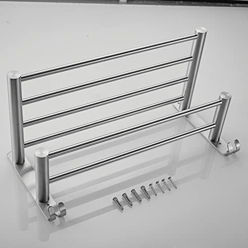 Leekayer Double Layer Towel Rack 40cm Brushed Nickel
