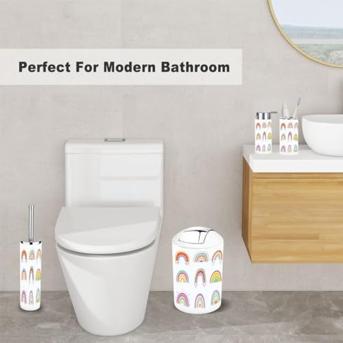 Bathroom Accessory Set for Kids Bright Rainbow Creation