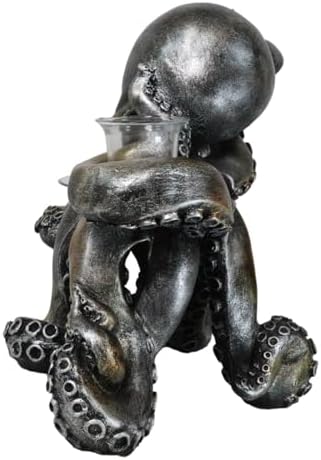 Ebros Rustic Holiday Octopus Candle Holder Statue 125 H