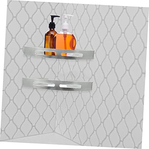 1Set Adhesive Shower Organizer Shelves for Shampoo and Conditioner