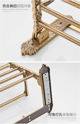 Antique Bronze Aluminum Bathroom Towel Rack with Modern Design