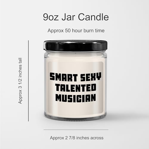 9oz Soy Candle for Musicians Sustainability Gift for Fathers Day