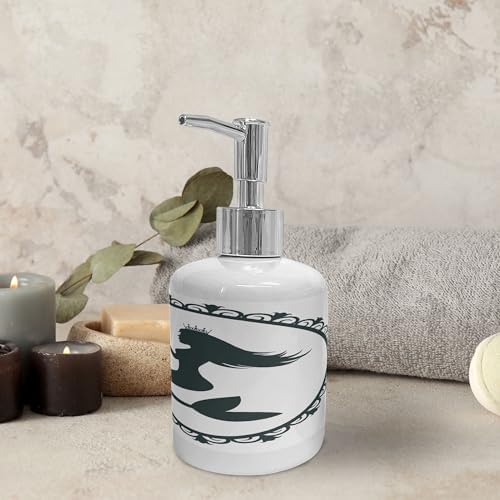 Ambesonne Mermaid Soap Dispenser Toothbrush Holder Set