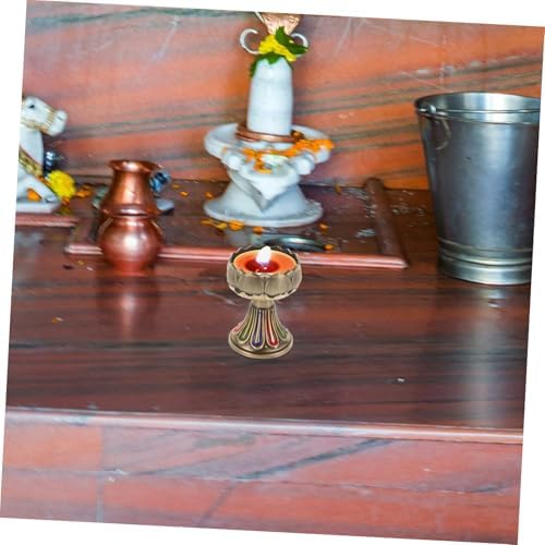 Buddhist Lotus Tea Light Candle Holder for Altar and Temple