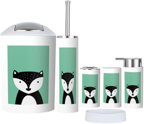 Sleek Nursery Bathroom Accessories 6-Piece Set