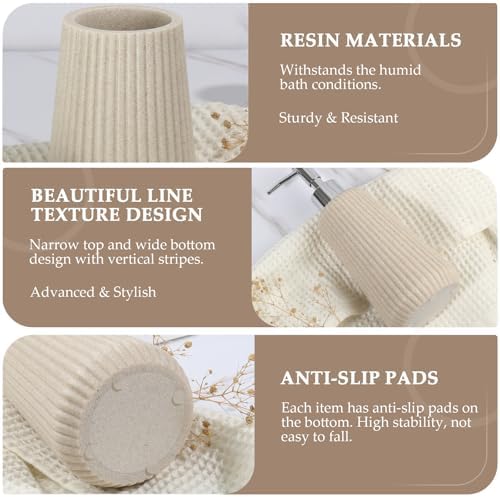 Beige Bathroom Accessories Set