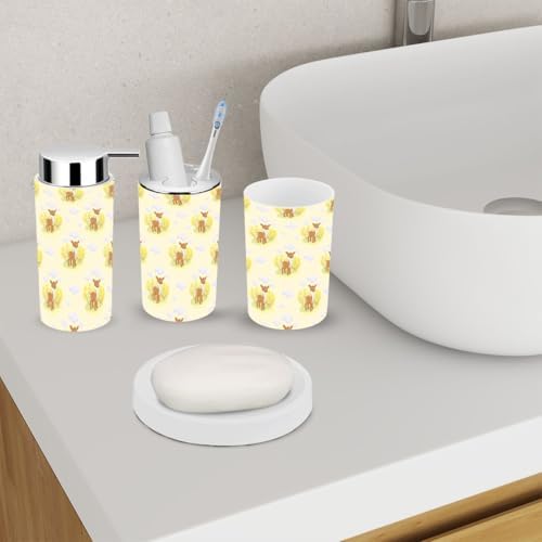 Colorful 6-Piece Bathroom Accessory Set