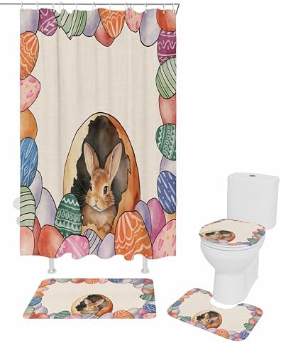 Singingin Retro Bathroom Set with Animal Patterns