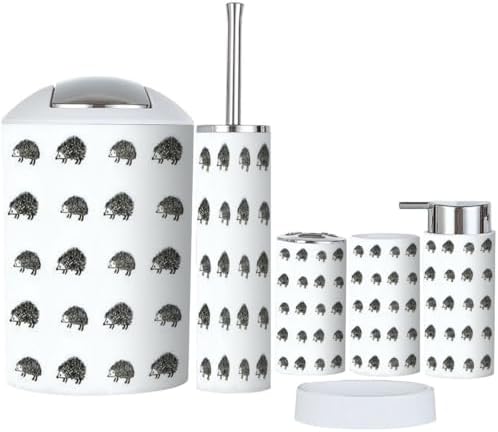6-Piece bathroom set Hedgehog Design Durable Stylish