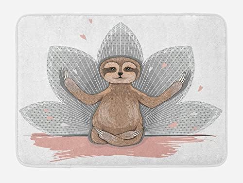 Sloth Bath Mat - Fun Little Mischievous Interpret - Joyful Meditation Lotus