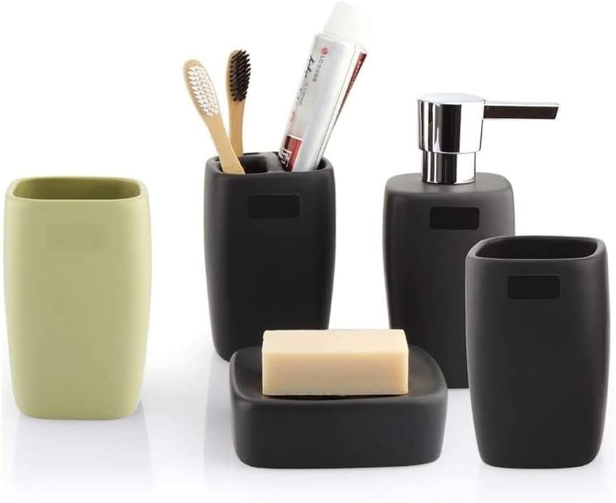 OXOAMP 5-Piececeramic Matte bathroomDispenser set