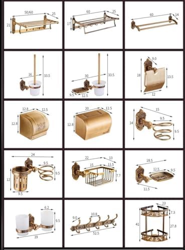 Antique Bronze Aluminum Bathroom Towel Rack with Modern Design