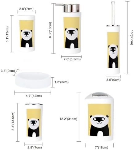 Bathroom Accessories Set 6 Pcs Modern Decor 1