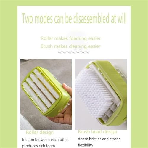Guegalls Foaming Soap Dispenser with Roller and Brush