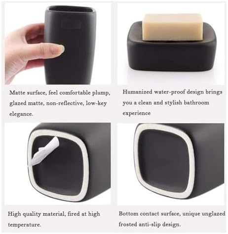 OXOAMP 5-Piececeramic Matte bathroomDispenser set