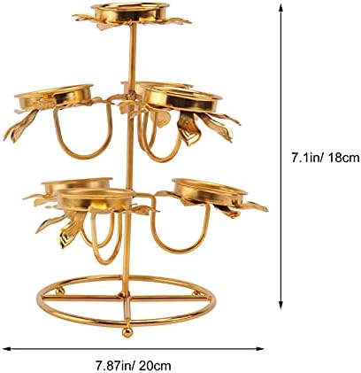 Garneck Seven Star Round Lotus Candlestick Holder