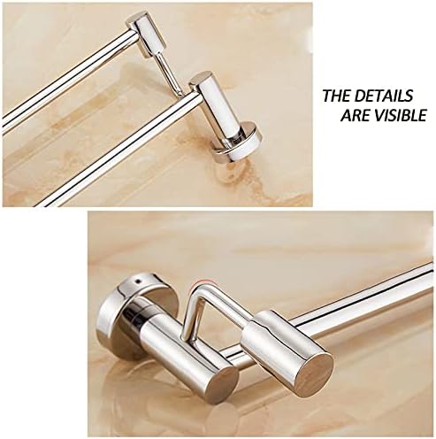 YDYFC 24-Inch Wall-Mounted Towel Holder Stainless Steel Polished Silver