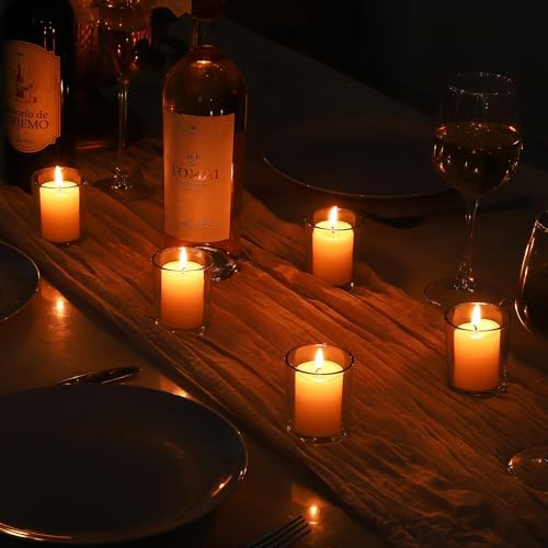 36-Piece Glass Votives Reusable Candle Holders
