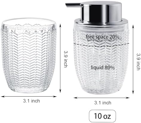 3-Piece Glass Bathroom Accessories Set