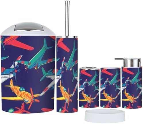 Stylish 6-Piece Bathroom Accessory Set for Clean Eco-Friendly Living