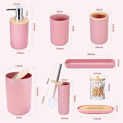 iMucci 9-Piece Plastic Bath Accessories Set - Durable Stylish