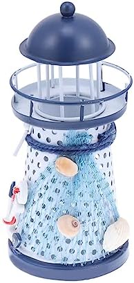 Homoyoyo Lighthouse Metal Candle Holder Desktop Decor