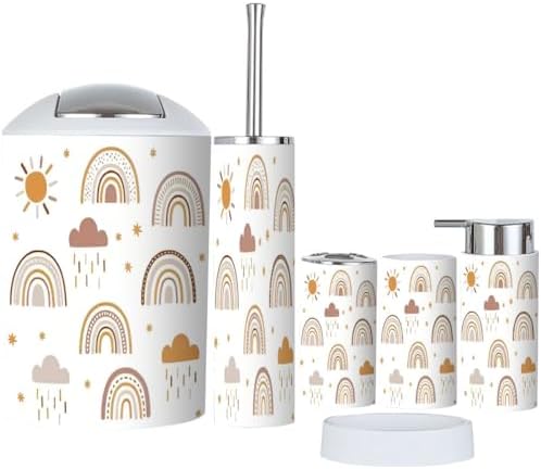 Bath Time Treat Hand-Drawn Nursery Bathroom Set 6 Piece