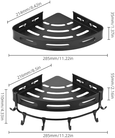 Flowhale Corner Shower Caddy 3-Tier Wall Mounted Organizer