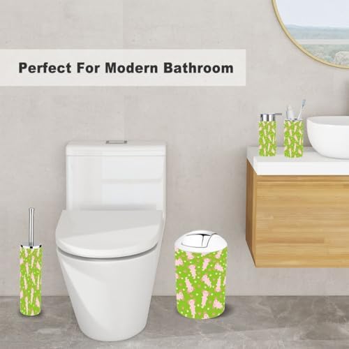 6 Piece Cute Cartoon Axolotl Bathroom Accessory Set