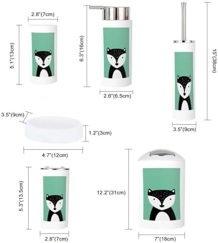Sleek Nursery Bathroom Accessories 6-Piece Set