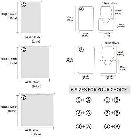 YESOF66 4PCS Bathroom Mat Set with Birds Design