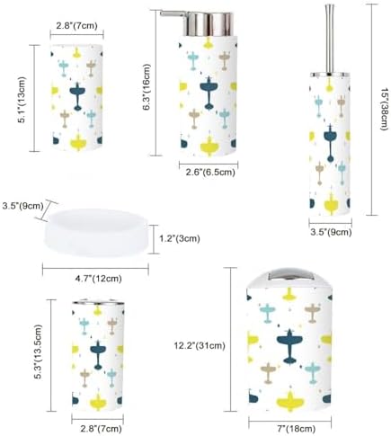 XNGJEMVWXO6-Piece Bathroom Accessory Set