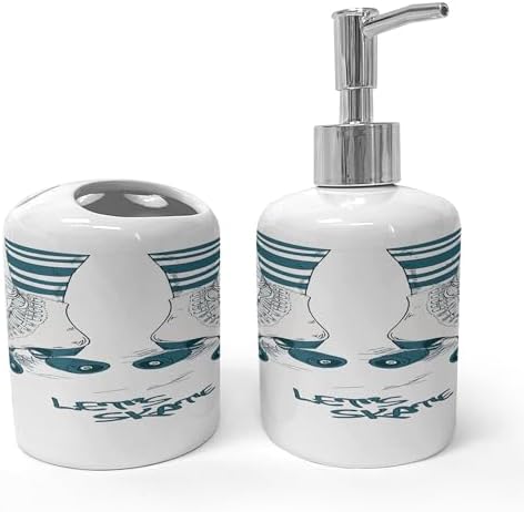 Retro Stylish Toothbrush Soap Dispenser Set